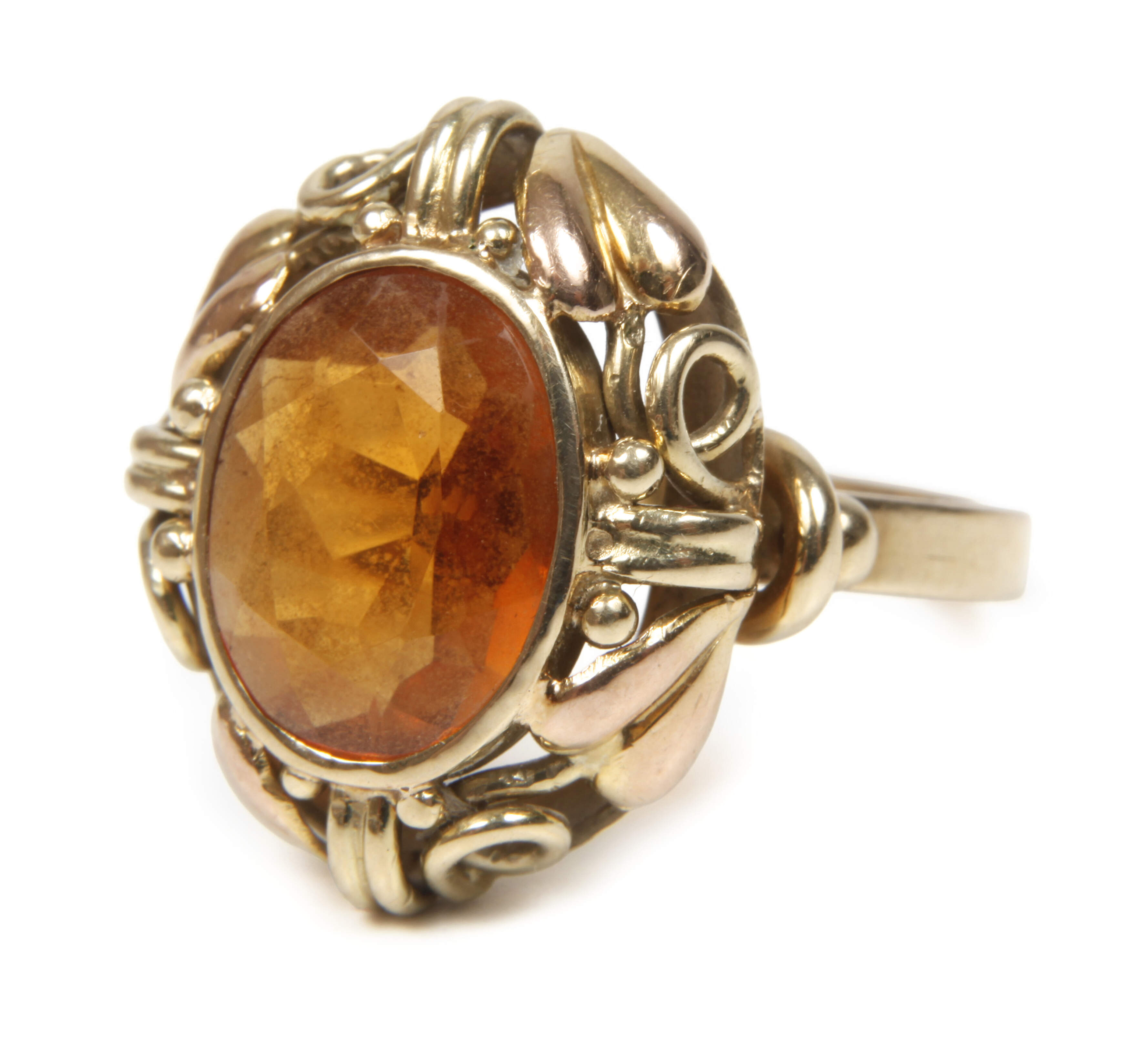Damenring mit Citrin