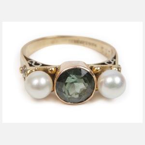 Damenring mit Perlen