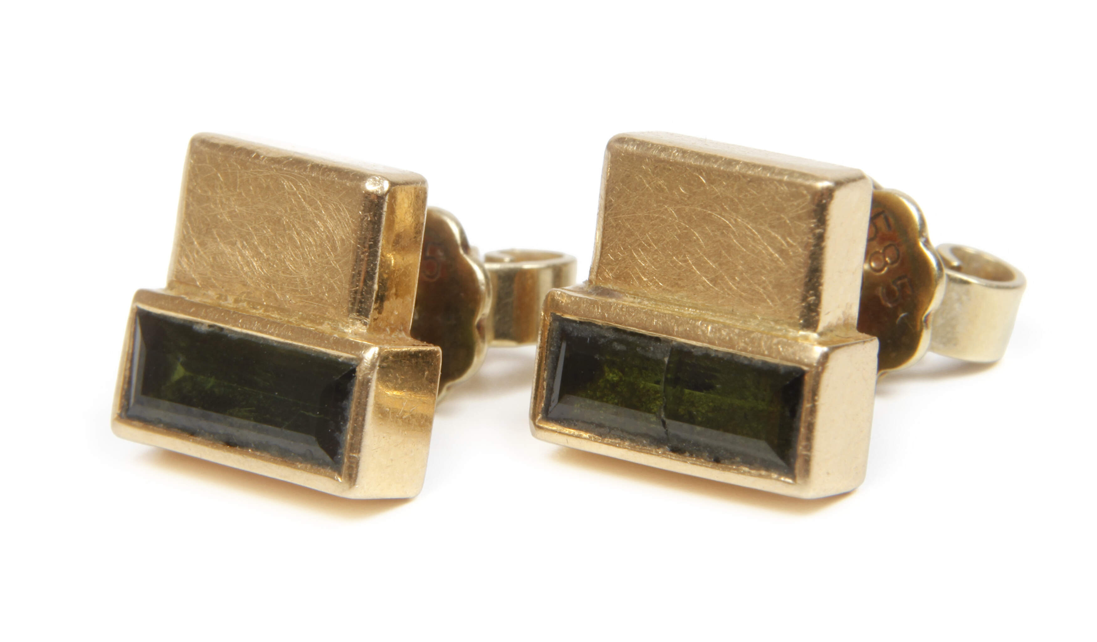 Paar Ohrstecker mit Turmalinen