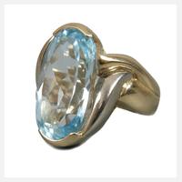 Damenring mit großem Blautopas111