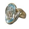 Damenring mit großem Blautopas
