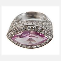 Prächtiger Ring mit Brillanten und Spinell111