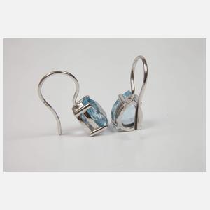 Paar Ohrhänger mit Topastropfen