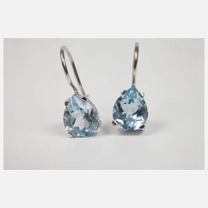 Paar Ohrhänger mit Topastropfen