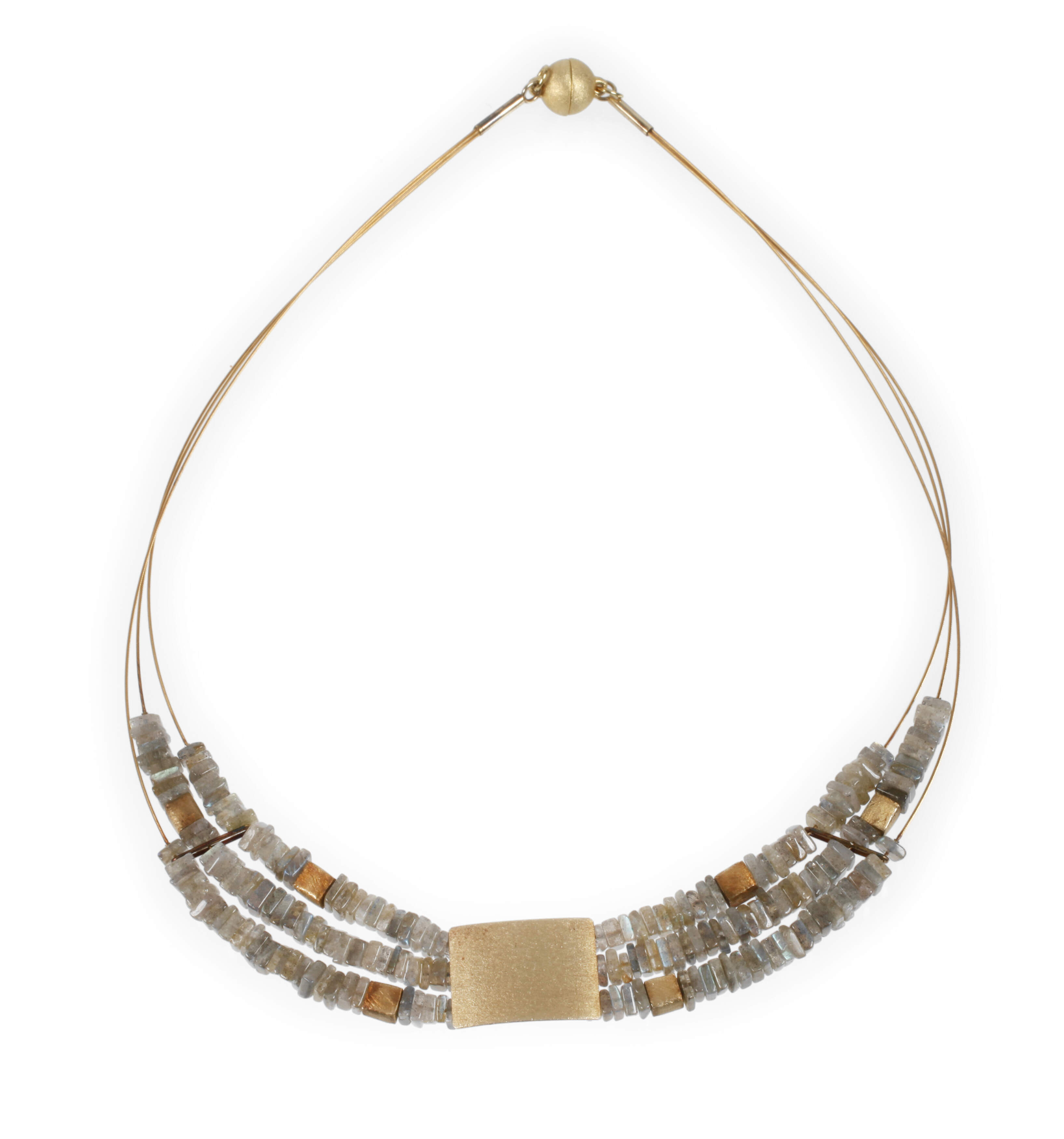 Modernes Collier mit Labradoriten