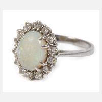 Feiner Damenring mit Opal und Brillanten111
