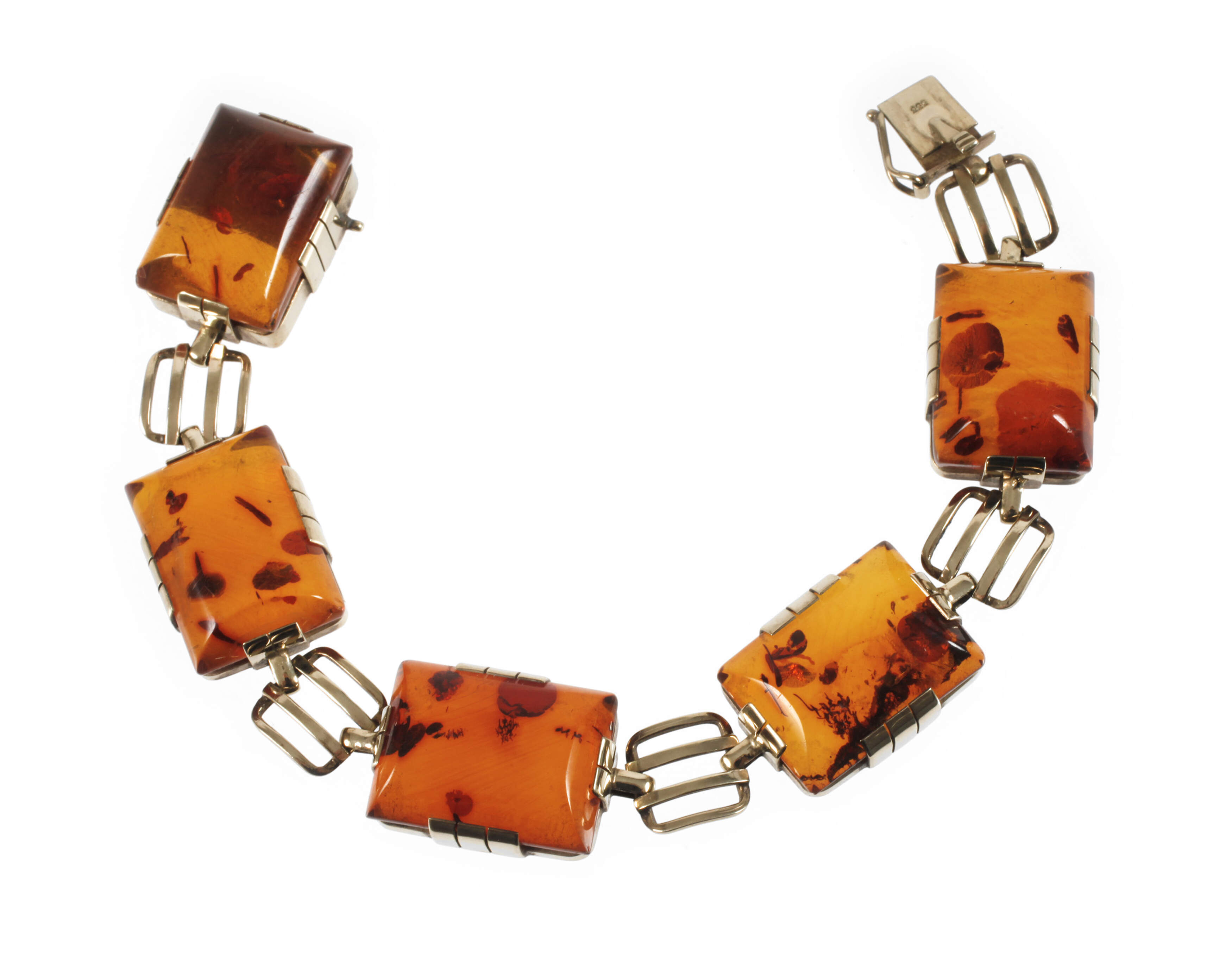 Goldarmband mit Bernsteinen