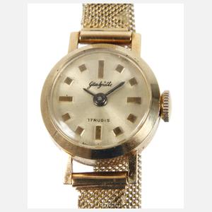 Glashütte, Damenarmbanduhr in Gold