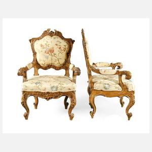Paar Rokoko-Sessel