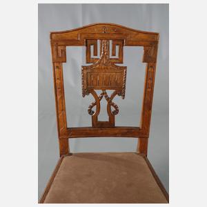 Satz von vier klassizistischen Stühlen