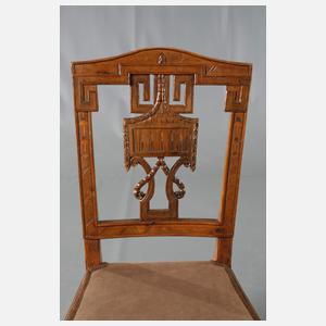 Satz von vier klassizistischen Stühlen