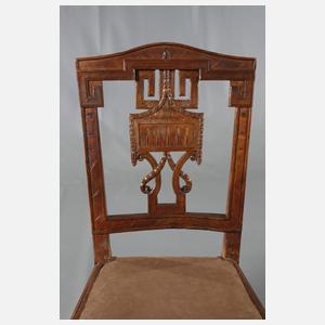 Satz von vier klassizistischen Stühlen