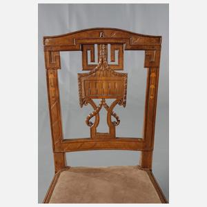 Satz von vier klassizistischen Stühlen