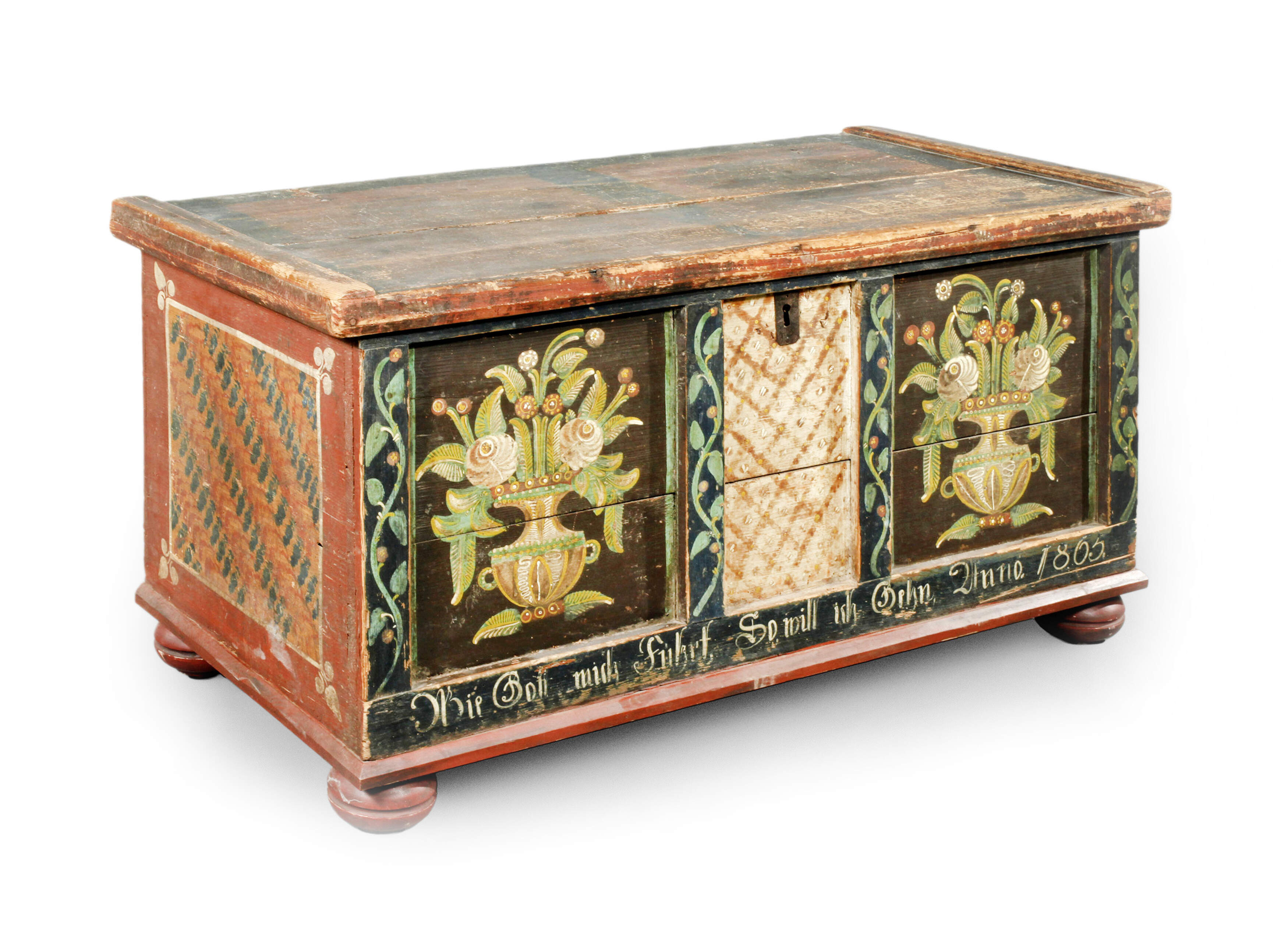 Bemalte Bauerntruhe