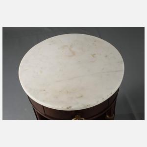 Paar klassizistische Trommelschränkchen