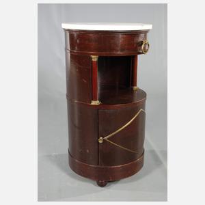 Paar klassizistische Trommelschränkchen