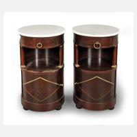 Paar klassizistische Trommelschränkchen111