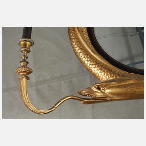 Regency Wandspiegel mit Delphinen