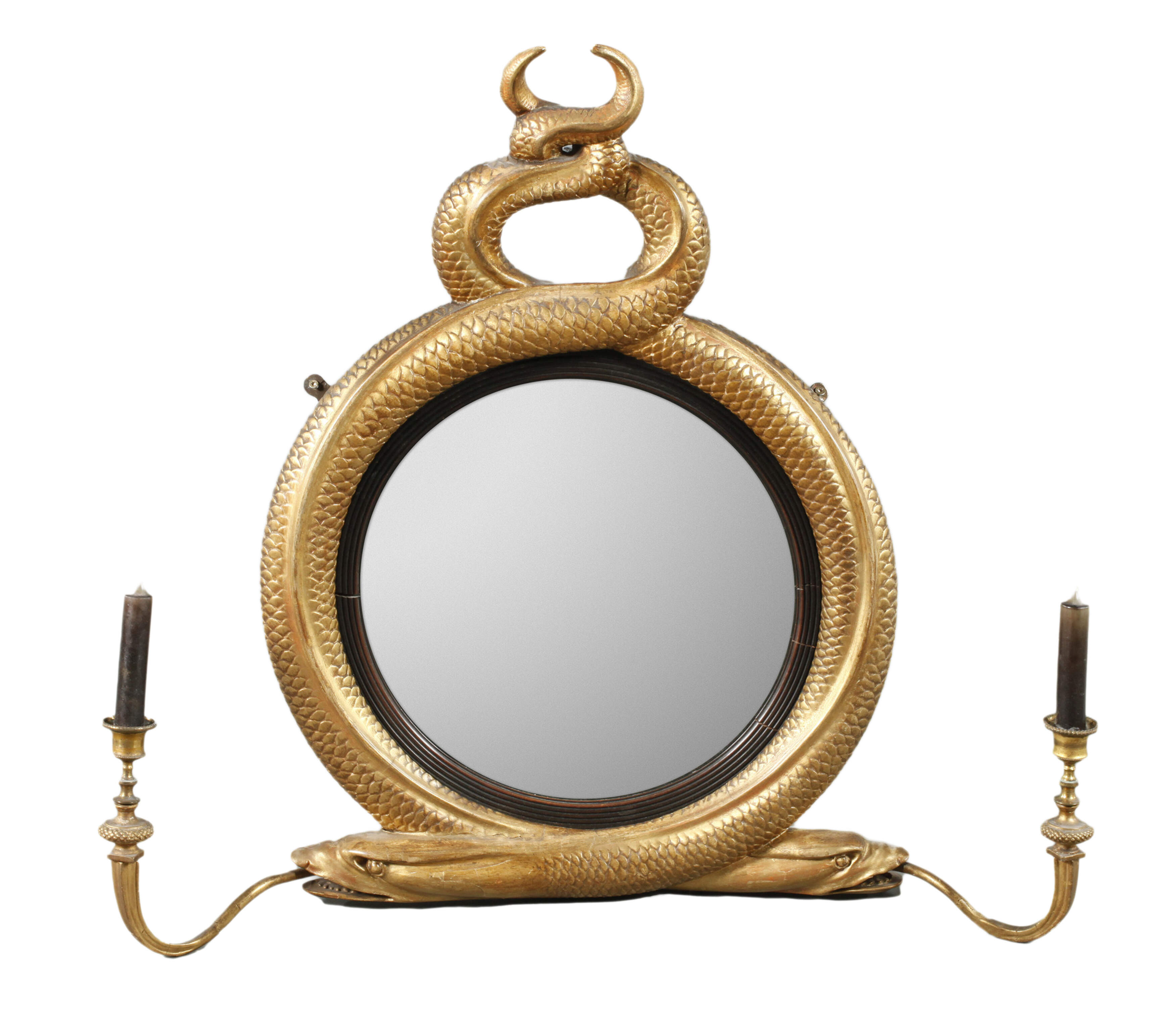 Regency Wandspiegel mit Delphinen