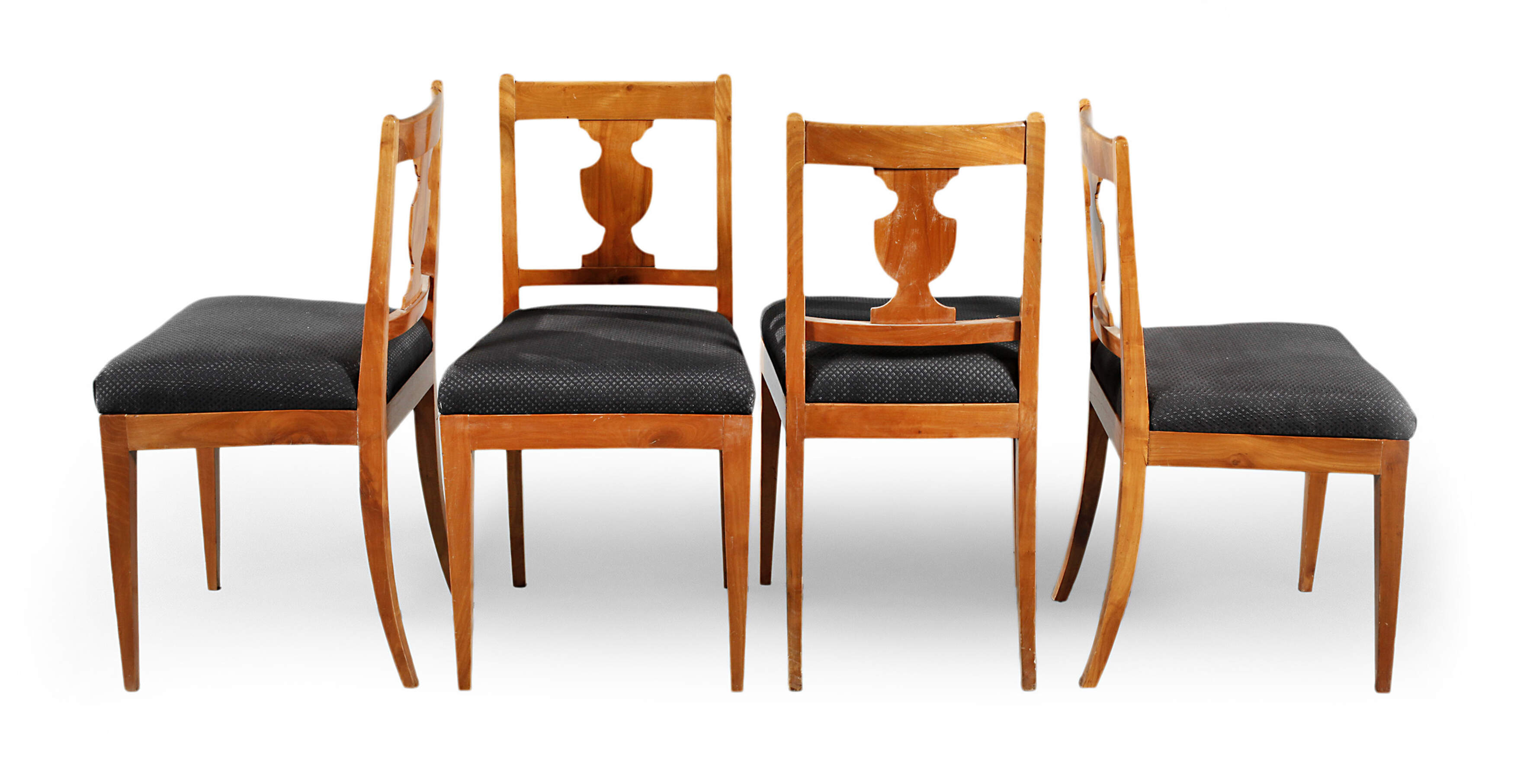 Satz von vier Biedermeierstühlen