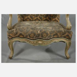 Ohrenbackensessel im Louis XV.-Stil
