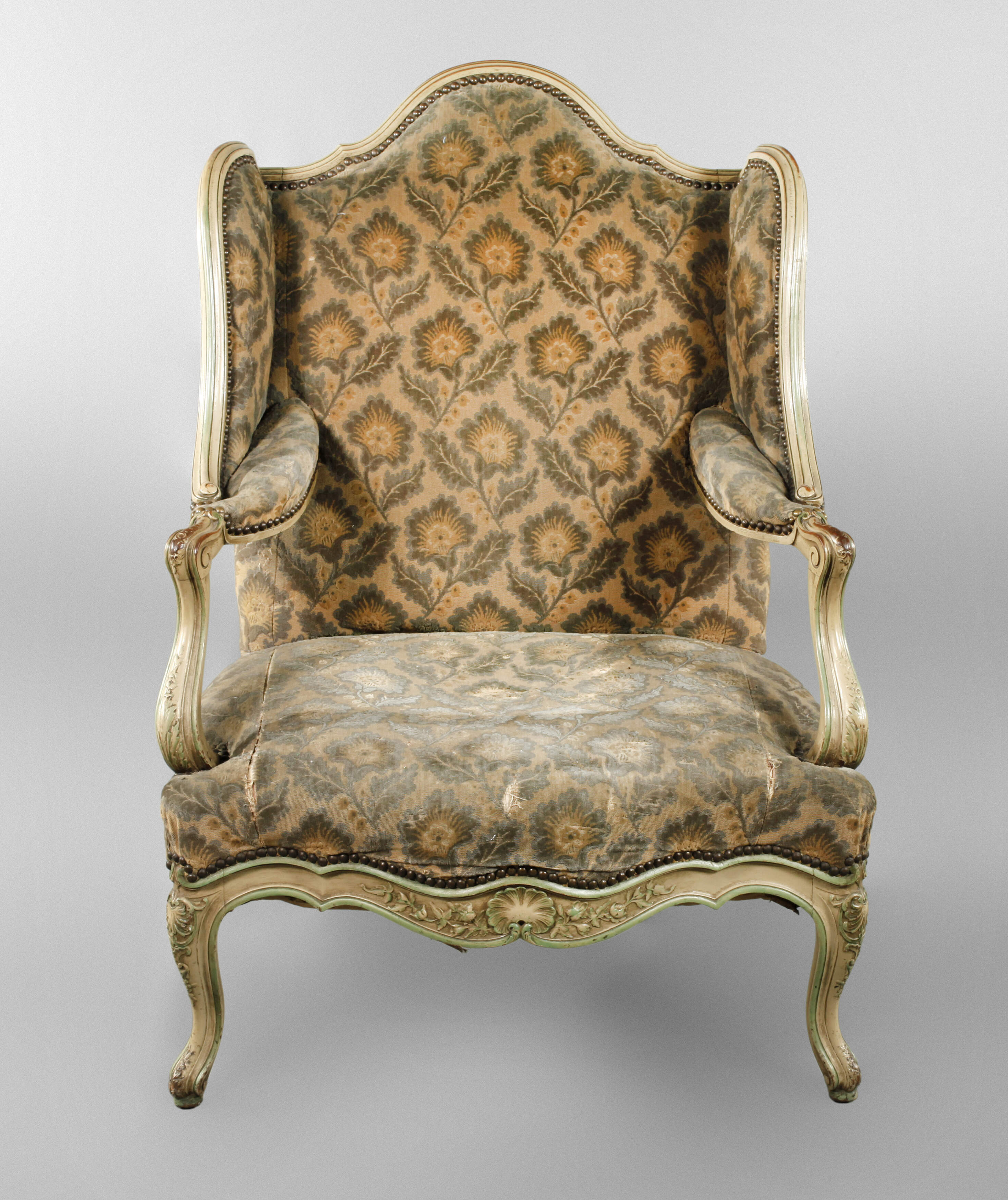 Ohrenbackensessel im Louis XV.-Stil