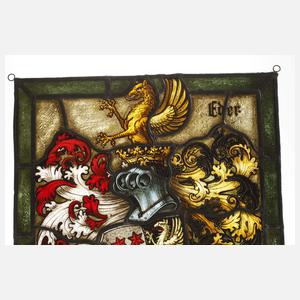 Kleines Bleiglasfenster Historismus