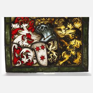 Kleines Bleiglasfenster Historismus