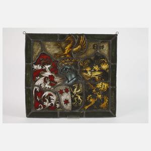 Kleines Bleiglasfenster Historismus