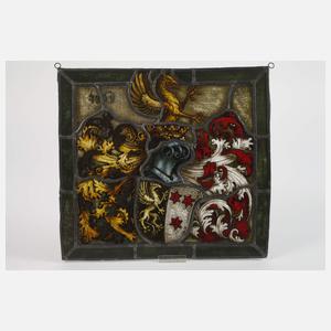 Kleines Bleiglasfenster Historismus