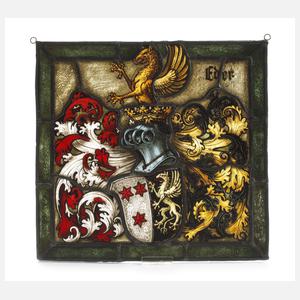 Kleines Bleiglasfenster Historismus