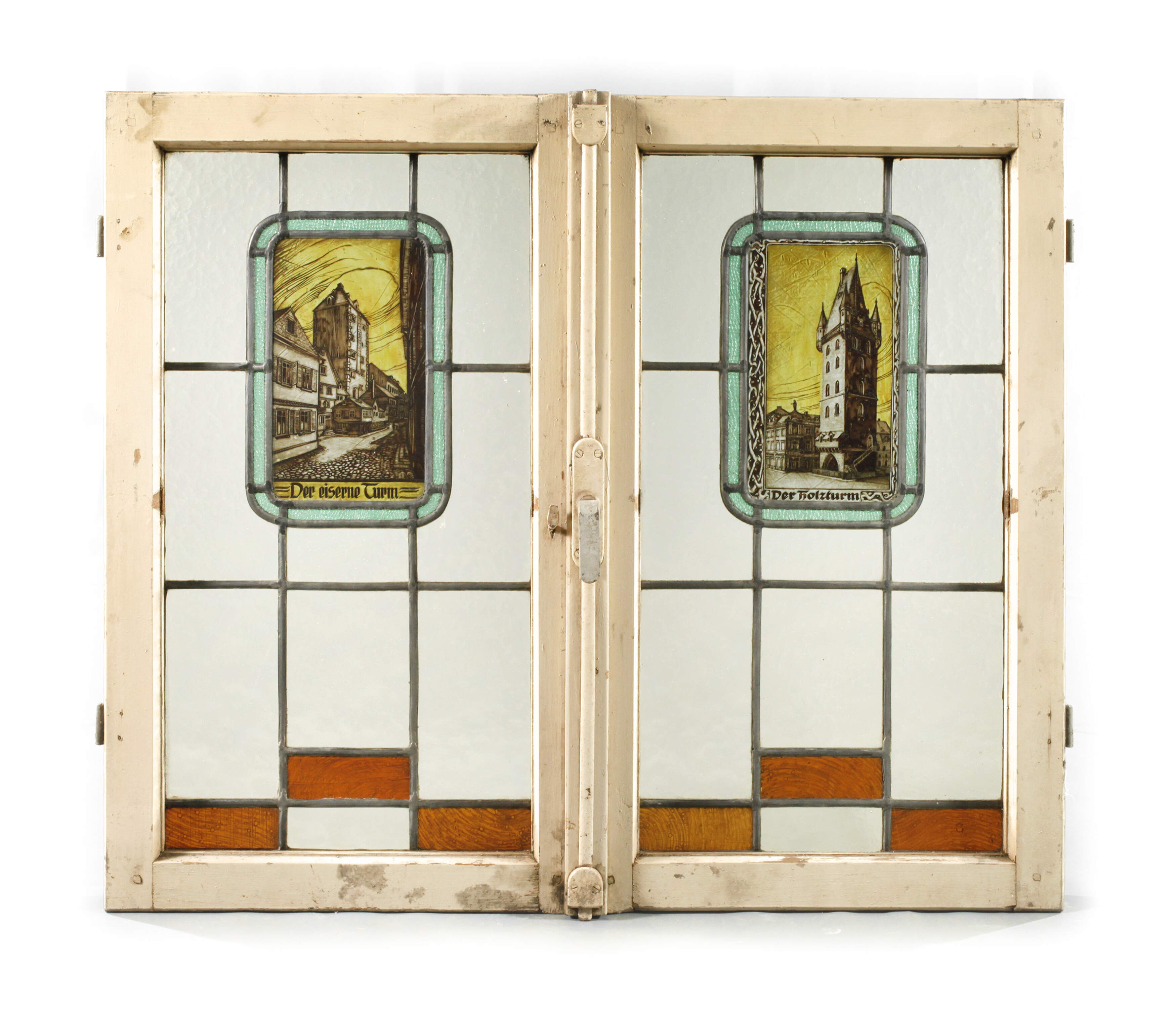 Paar Bleiglasfenster