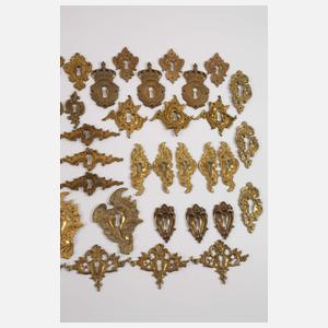 Großes Konvolut Kommodenbeschläge