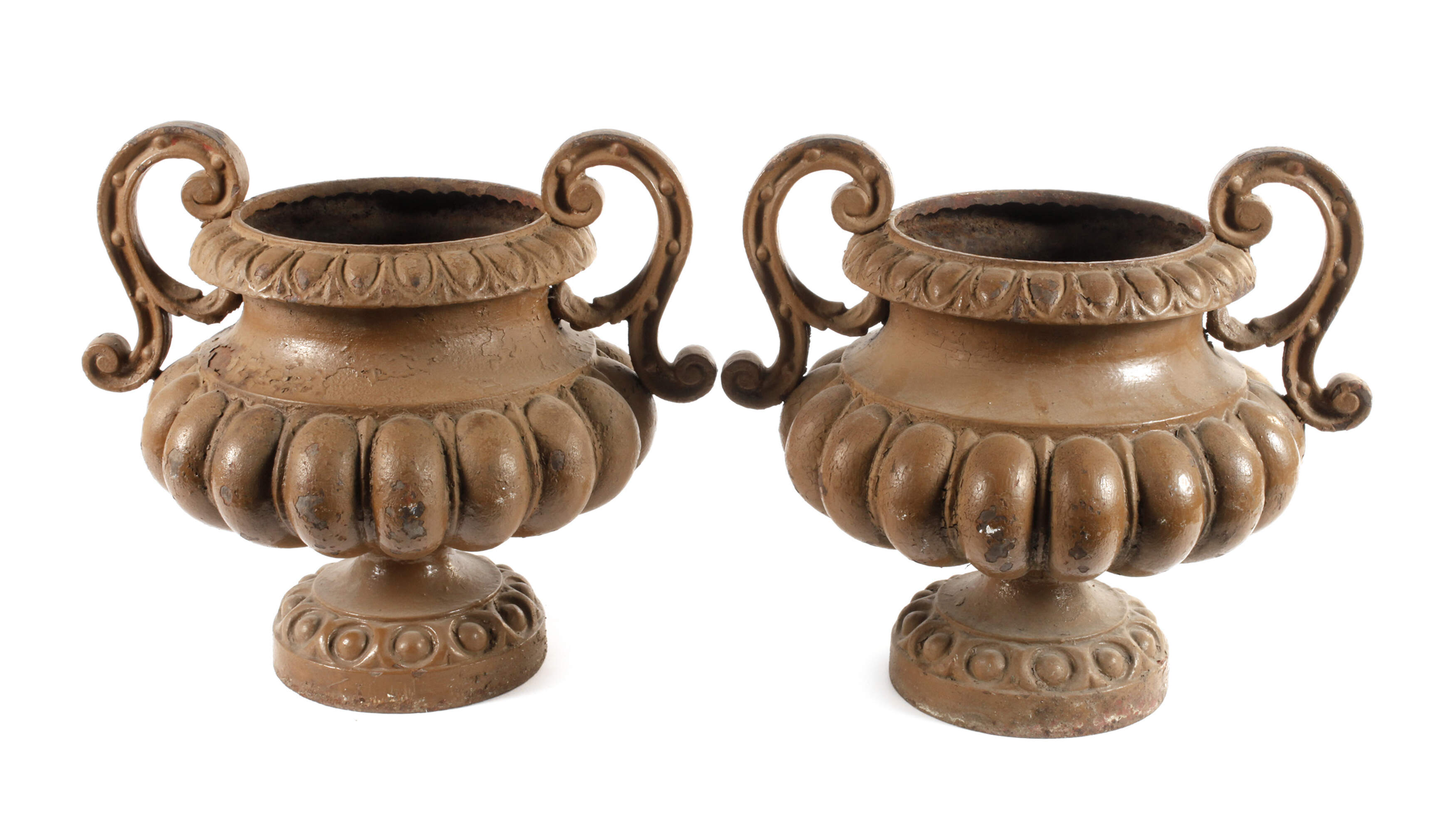 Paar Gartenamphoren Eisenguss