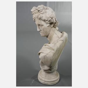 Große Gartenbüste Apoll