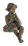 Gartenbronze Flötenspieler