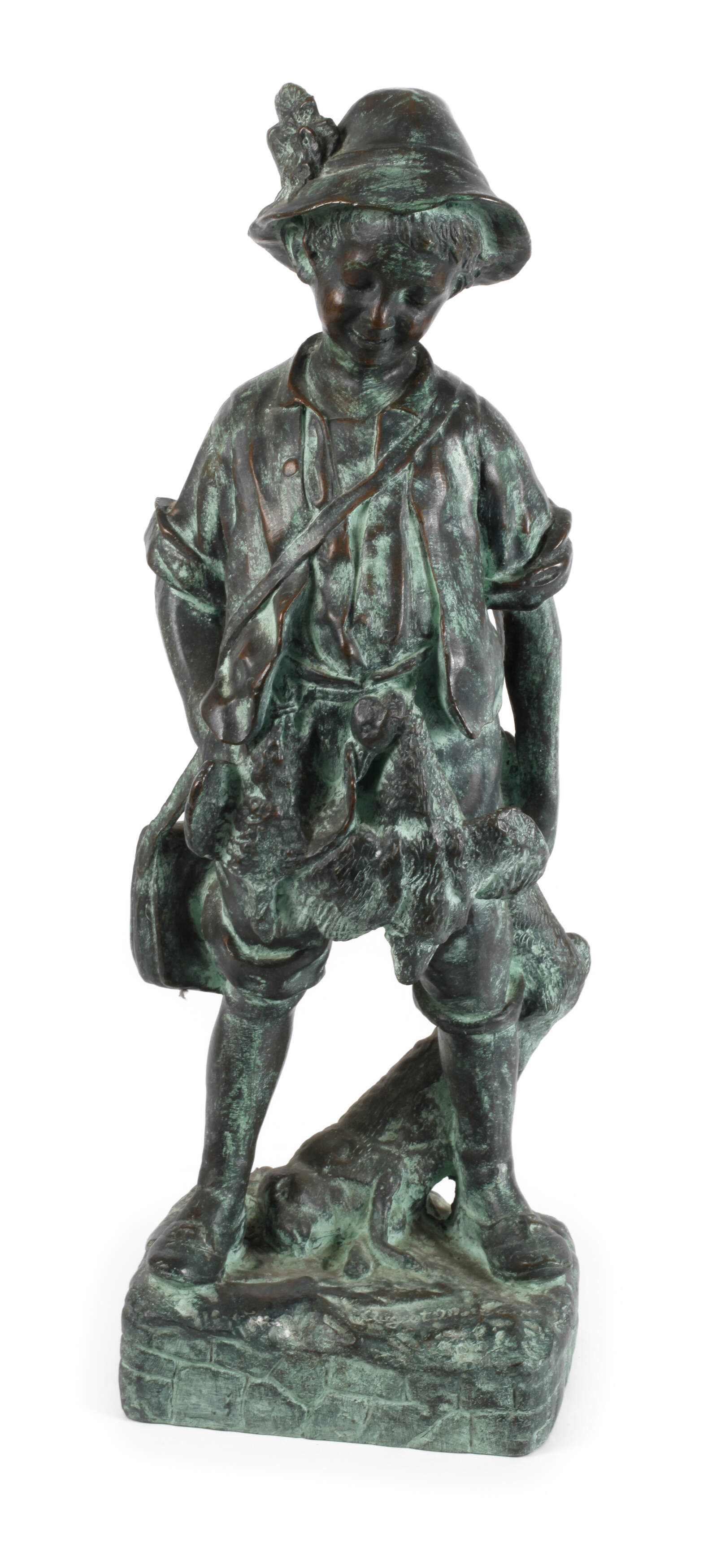Gartenbronze Jägerbursche