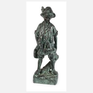 Gartenbronze Jägerbursche
