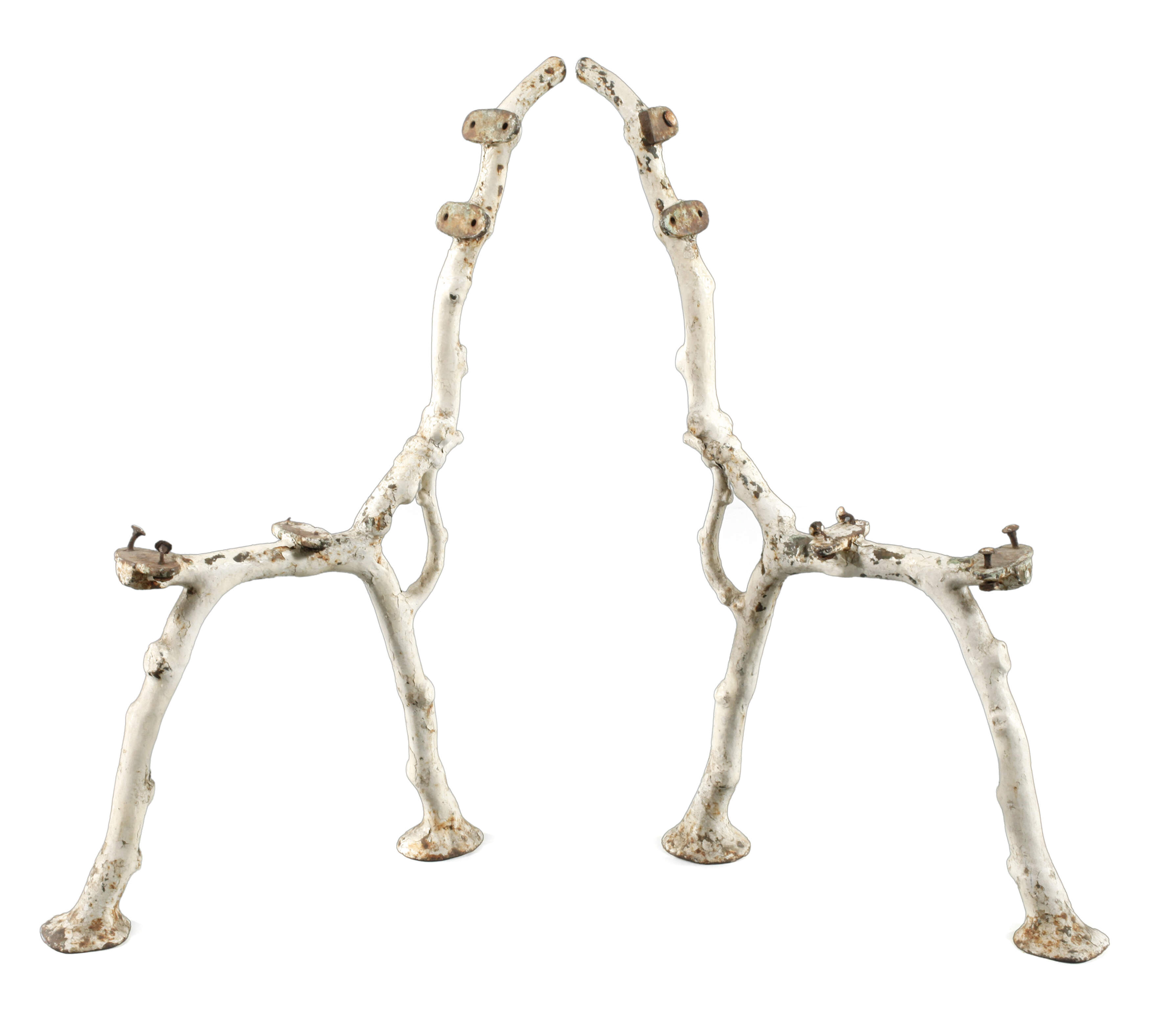 Paar Bankwangen Eisenguss