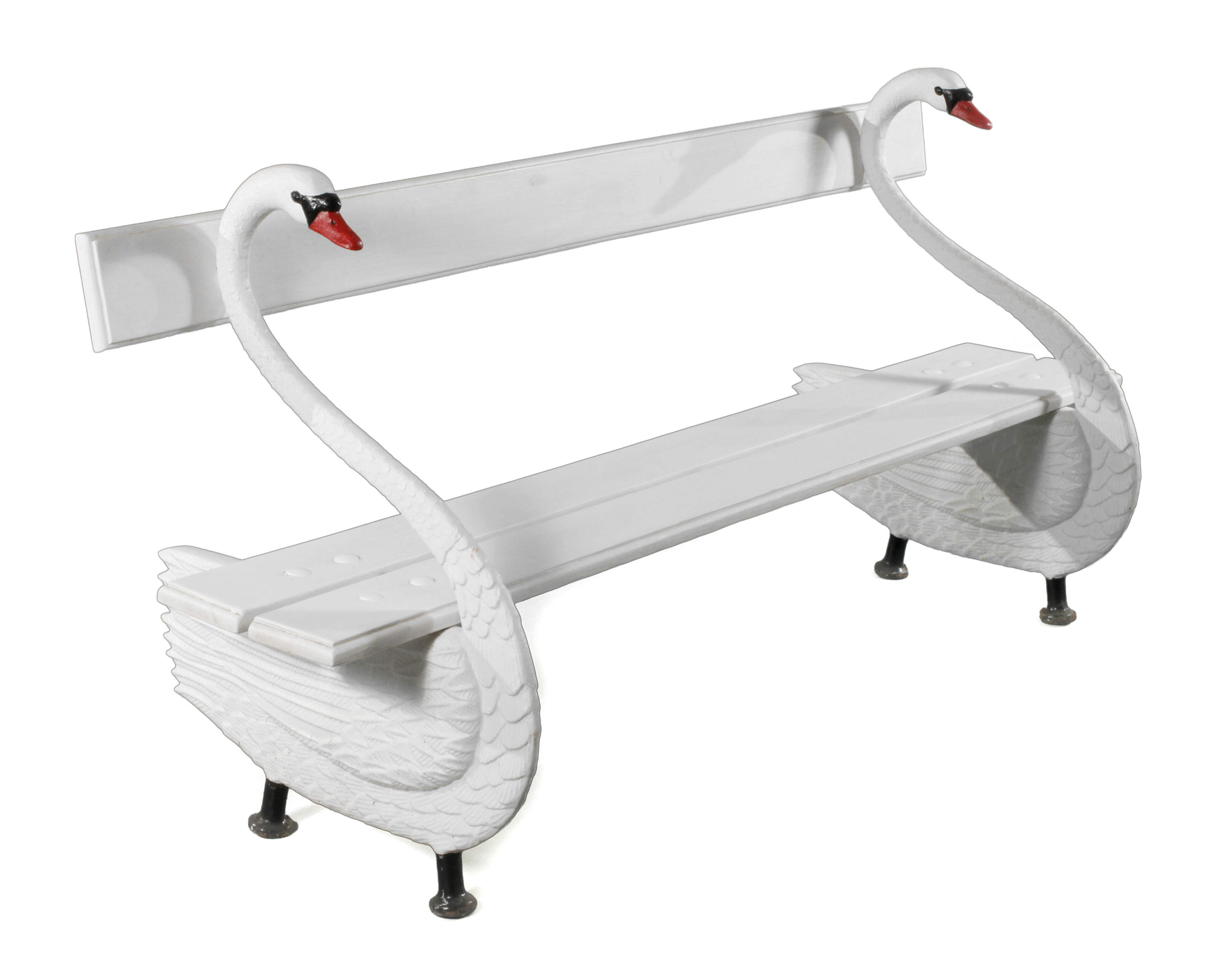 Gartenbank in Schwanenform