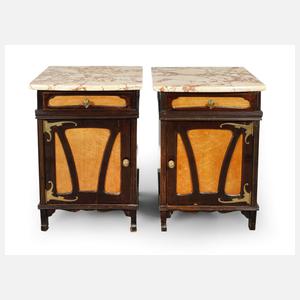 Jugendstil Paar Nachtkästchen