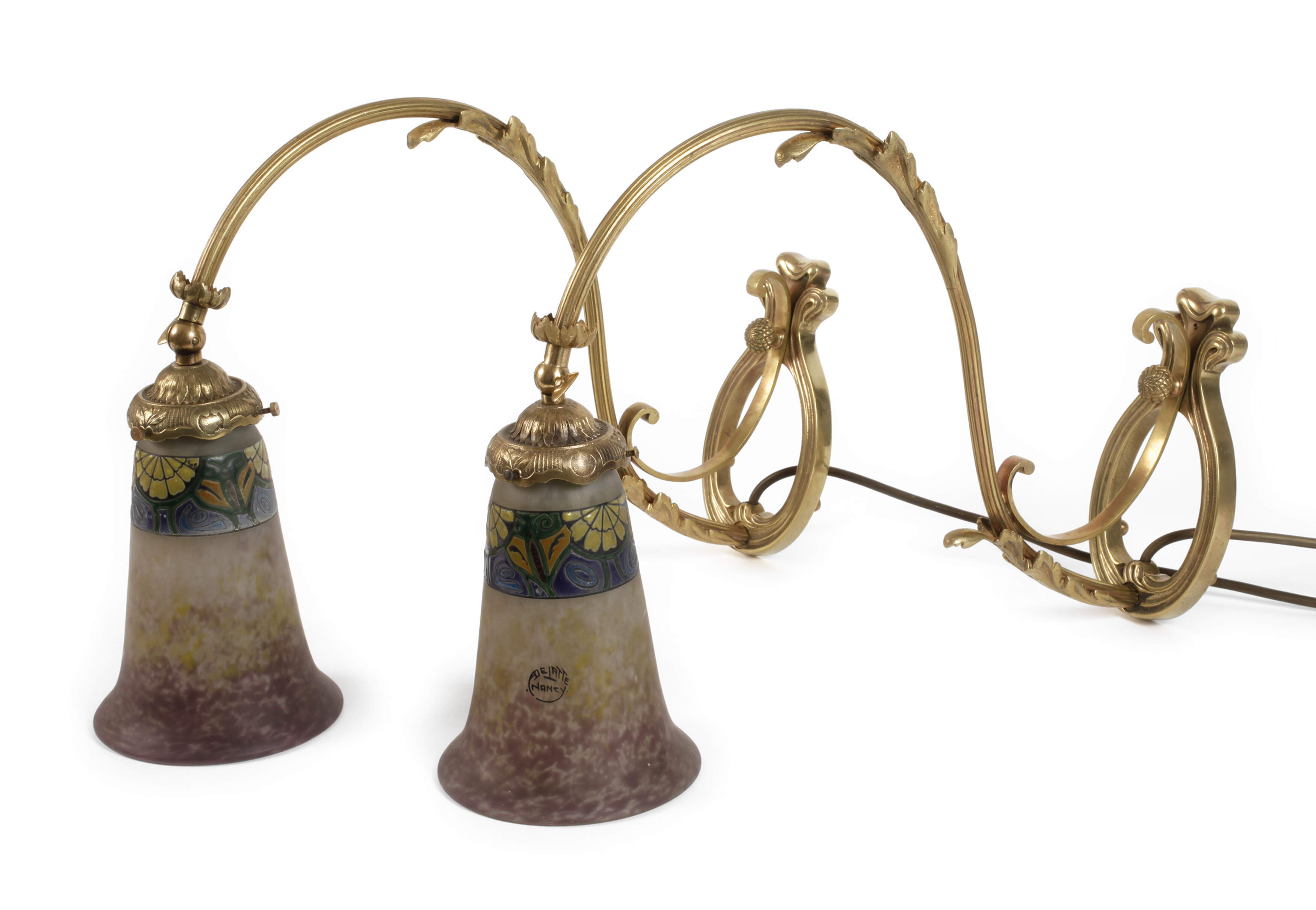 Delatte Paar Wand-/Tischlampen