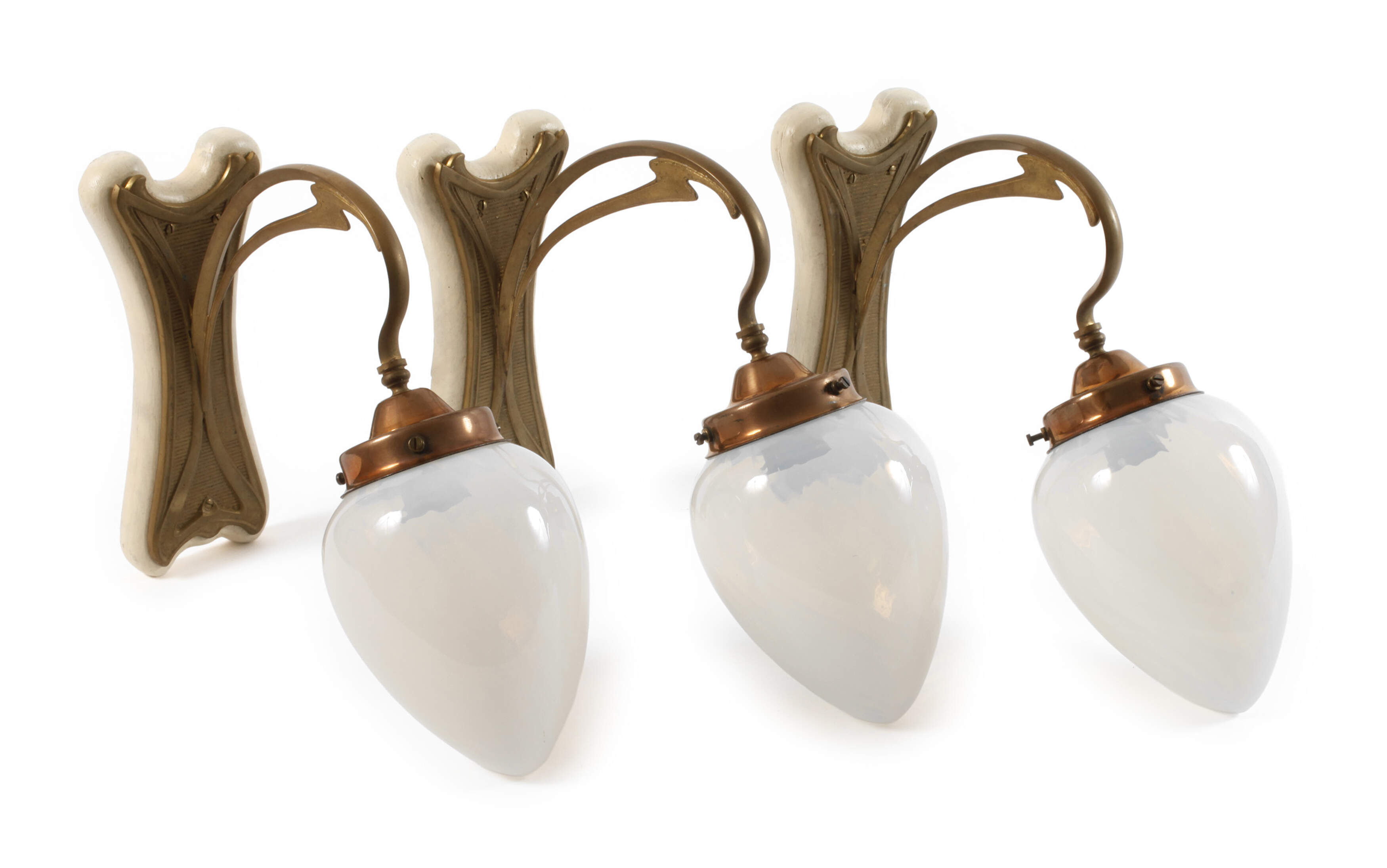 Drei Wandlampen Jugendstil