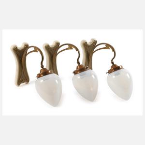 Drei Wandlampen Jugendstil