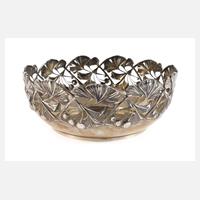 Silber Durchbruchschale Ginkgodekor111