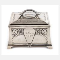 Kleine Silberschatulle Jugendstil111