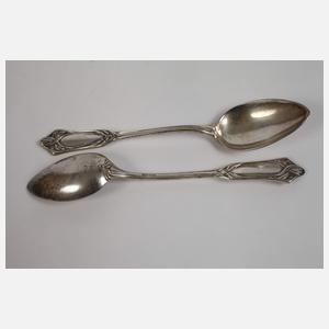 Sechs Mokkalöffel Jugendstil