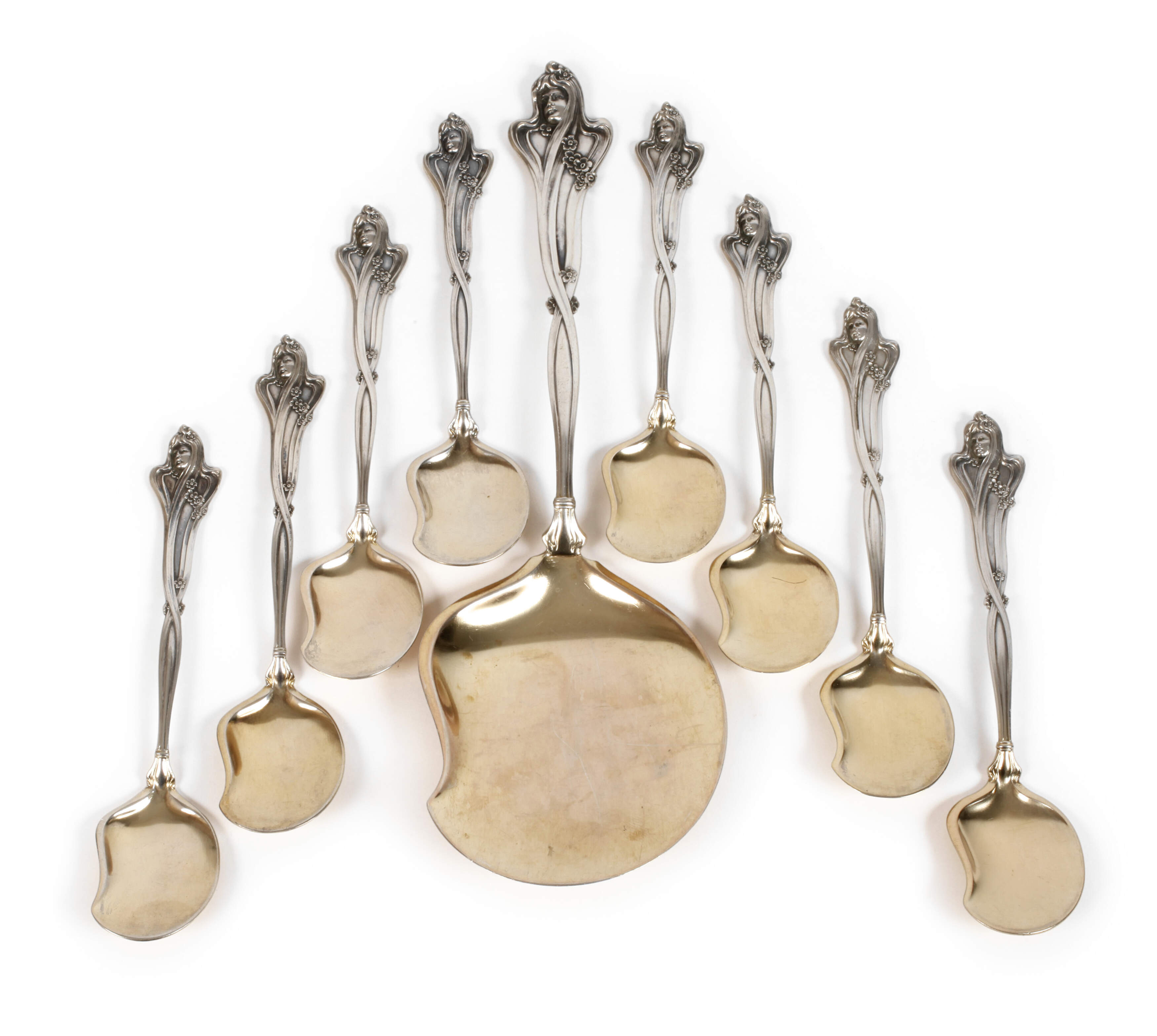 Silber Eisbesteck Jugendstil