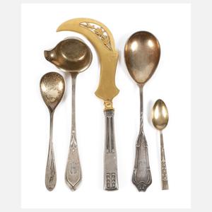Konvolut Silberbesteckteile Jugendstil