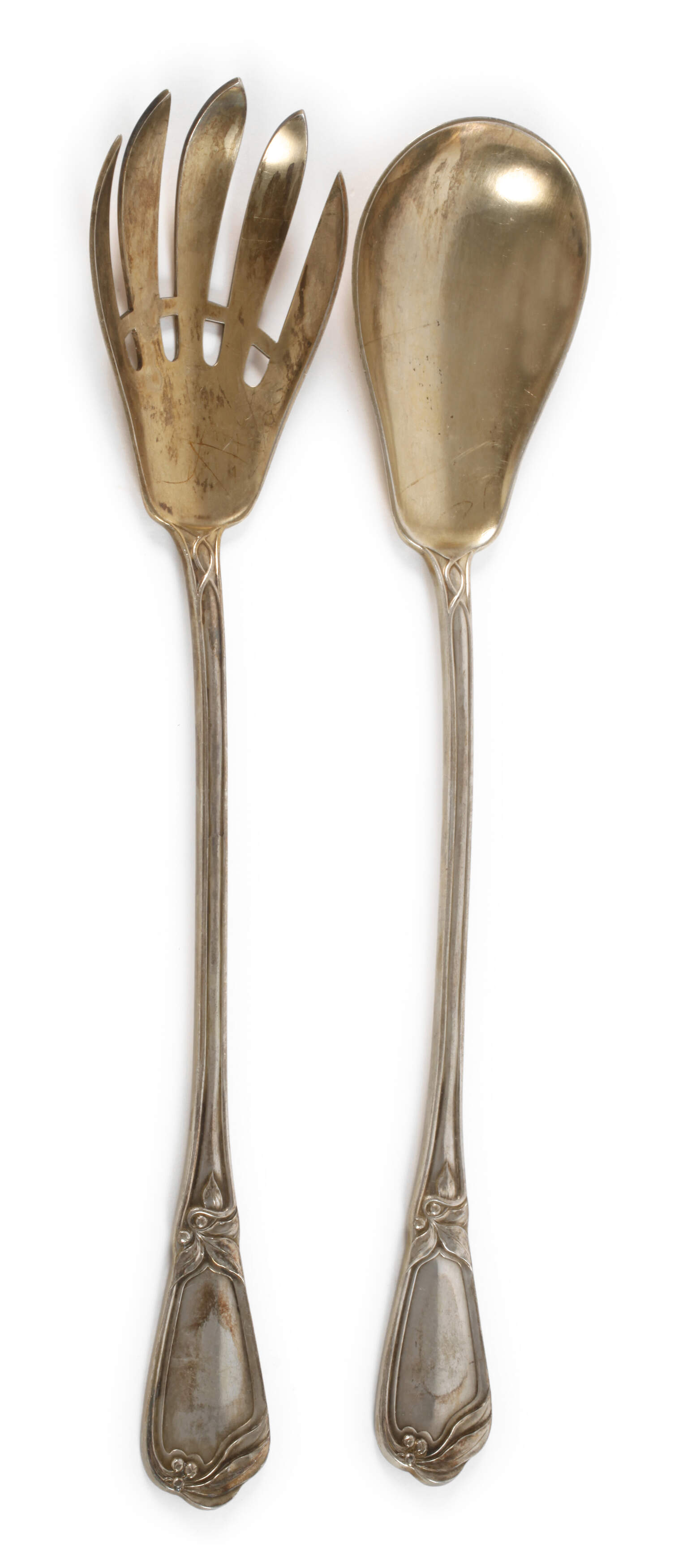 Silber Salatbesteck Jugendstil